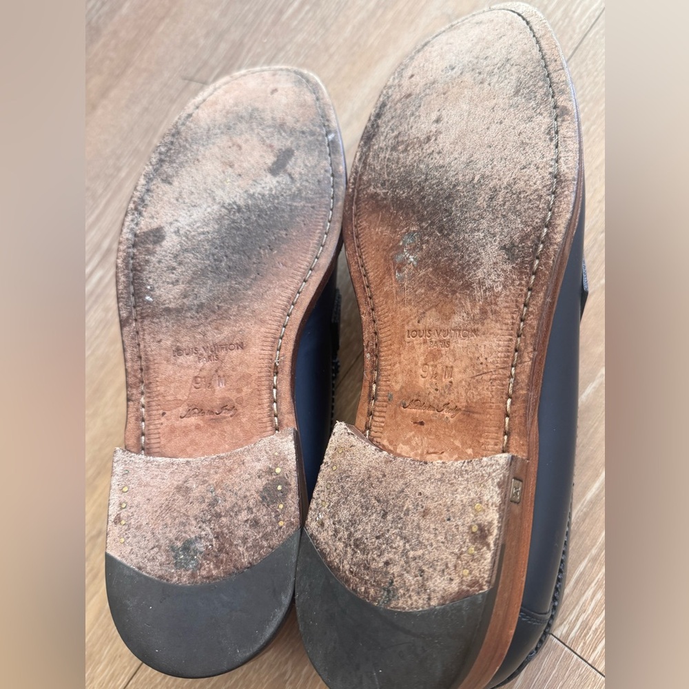 Louis Vuitton Blue Leather Loafers - Picture 6 of 6